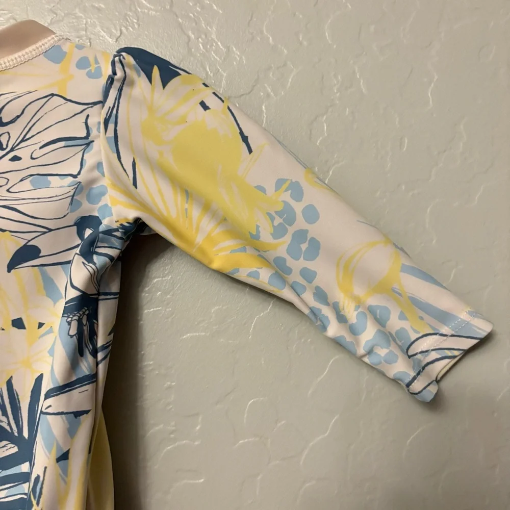 Ruffle Butts birds of paradise one piece rashguard swimsuit 6-12 months